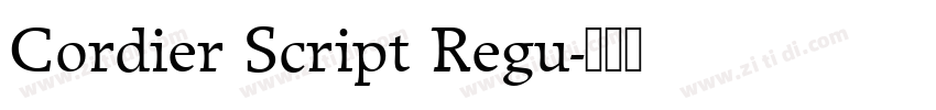 Cordier Script Regu字体转换